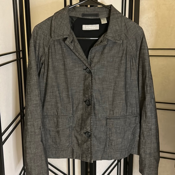 Liz Claiborne Women’s Zebra Animal Print Silk Blazer Jacket Black White Size 8